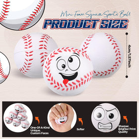 Arrowbash mini baseball stress ball with a surprised face for quick focus.