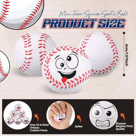 Arrowbash mini face stress ball with a surprised expression for playful release
