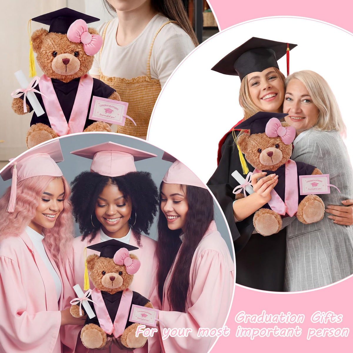 Arrowbash pink diploma prop for memorable graduation moments.