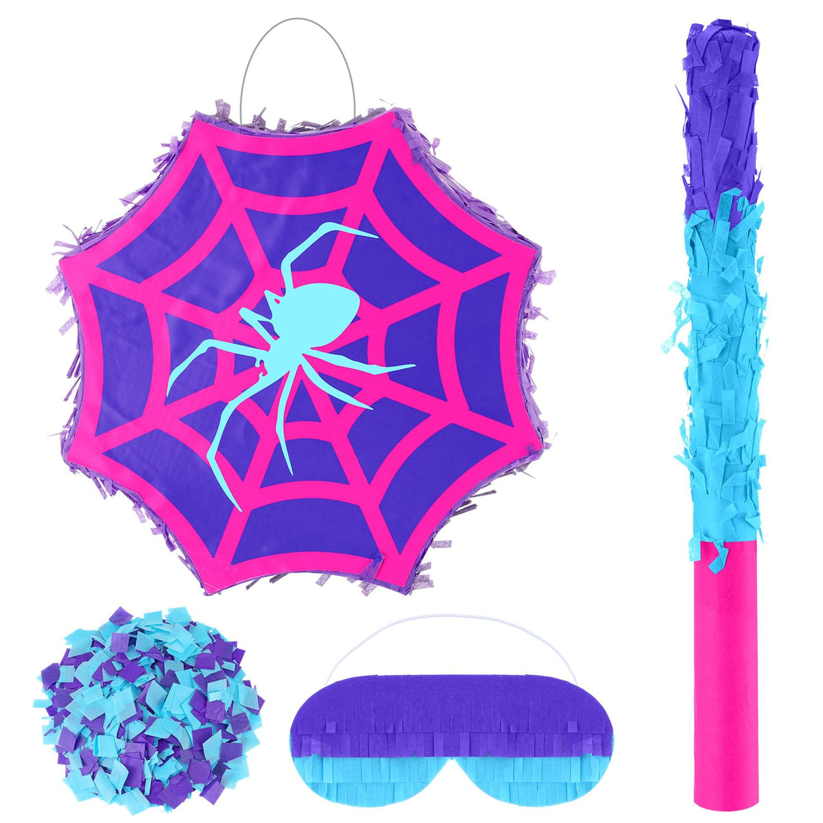 Arrowbash purple spider pinata ready for display with vibrant colors