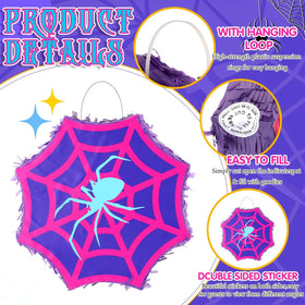 Arrowbash purple spider pinata with easy-fill opening for treats