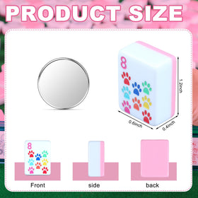 Arrowbash Sosation mahjong tiles showing pink watercolor back designs for contrast.