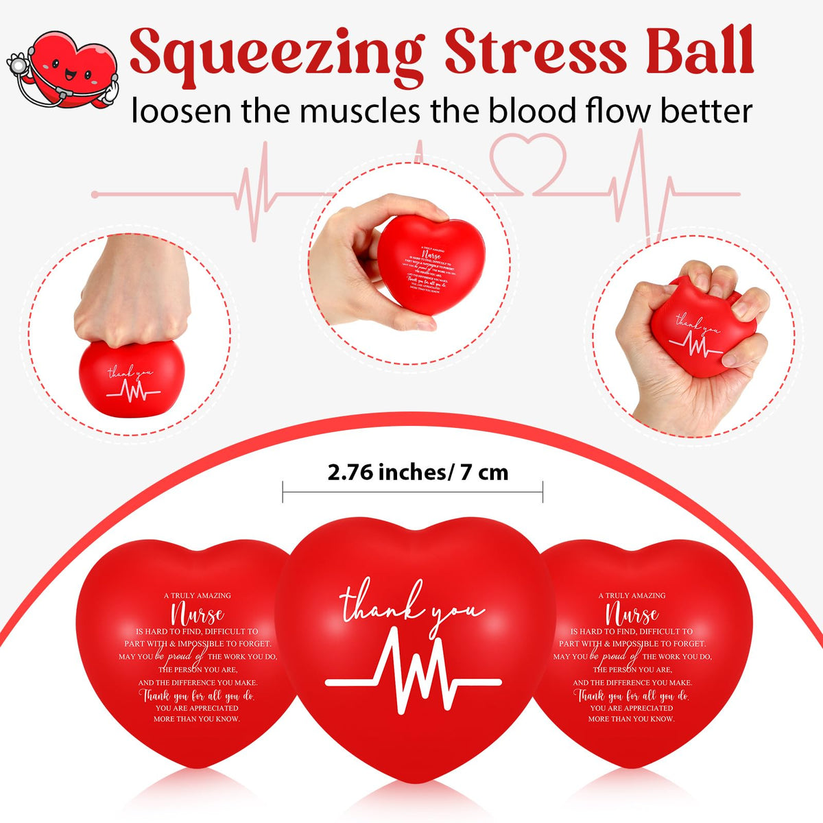 Arrowbash stress ball with ECG pattern, adds professional flair to a gift