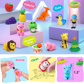 Arscniek car eraser modular pieces support quick classroom games