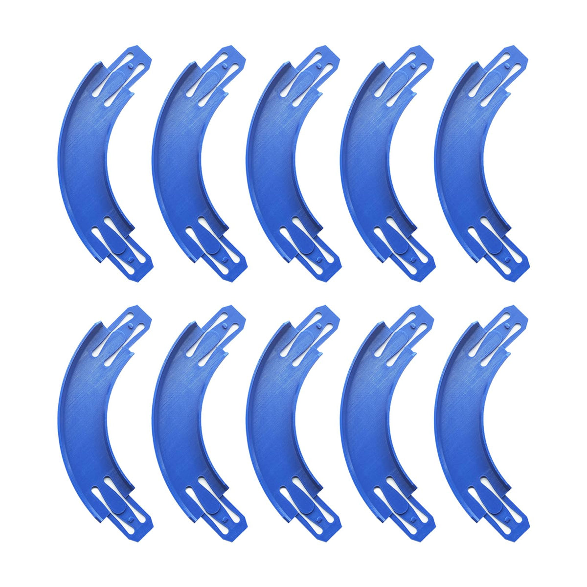 ARSUNOVO blue 90-degree banked turn connector for Hot Wheels tracks ensures secure fit.