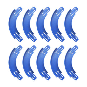 ARSUNOVO blue 90-degree banked turn connector for Hot Wheels tracks ensures secure fit.