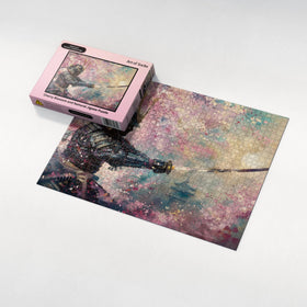 Art of Socks Cherry Blossom Samurai puzzle set appeals to Japan lovers