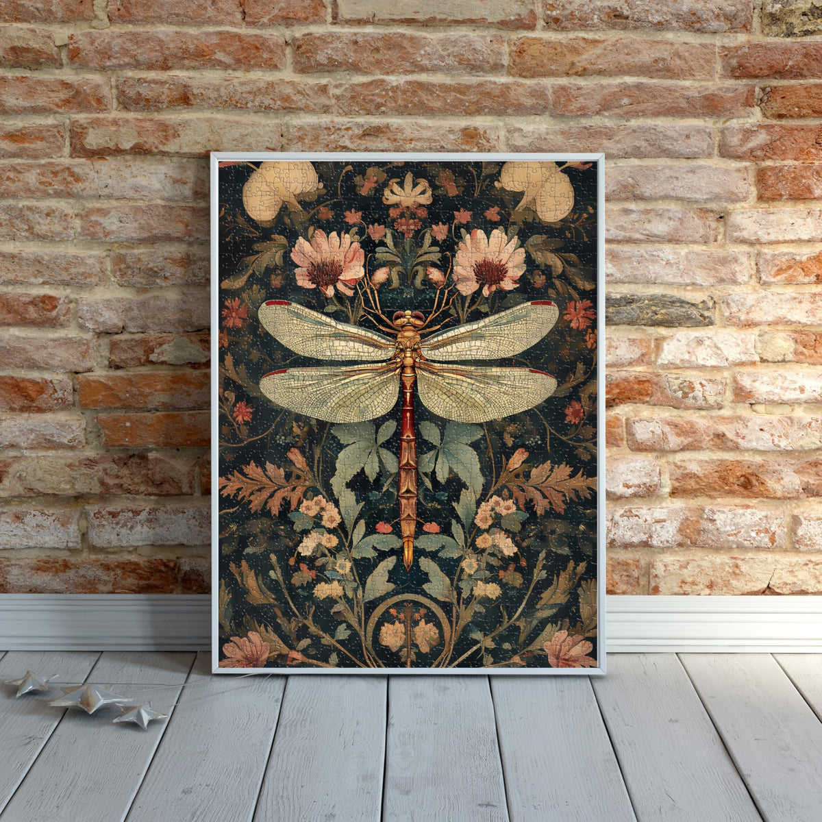 Floral border detail enhances color, texture, and visual interest during assembly.