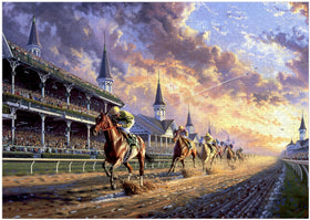 Art of Socks horse racing puzzle box shows gift-ready packaging for shoppers.