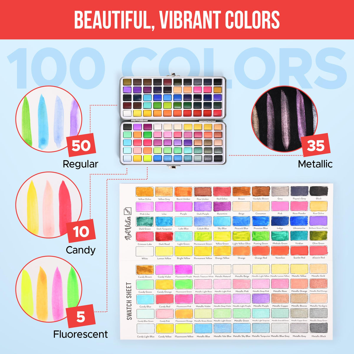 Art Vista brush pens and brushes offering versatile tips for precise lines