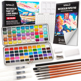 Art Vista premium watercolor palette in a metal case for portable painting on the go