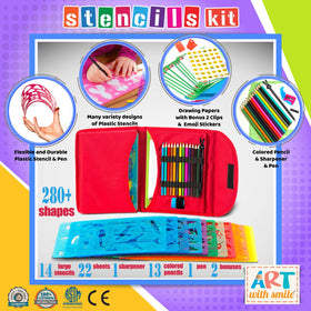 Art with Smile 300 shapes stencil set for imaginative drawing projects