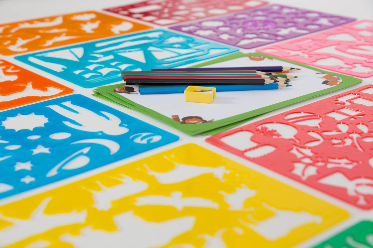Art with Smile drawing stencils sticker sheet for extra embellishments