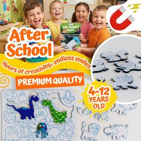 Art with Smile Foil Art Kit googly eyes enhance character details.