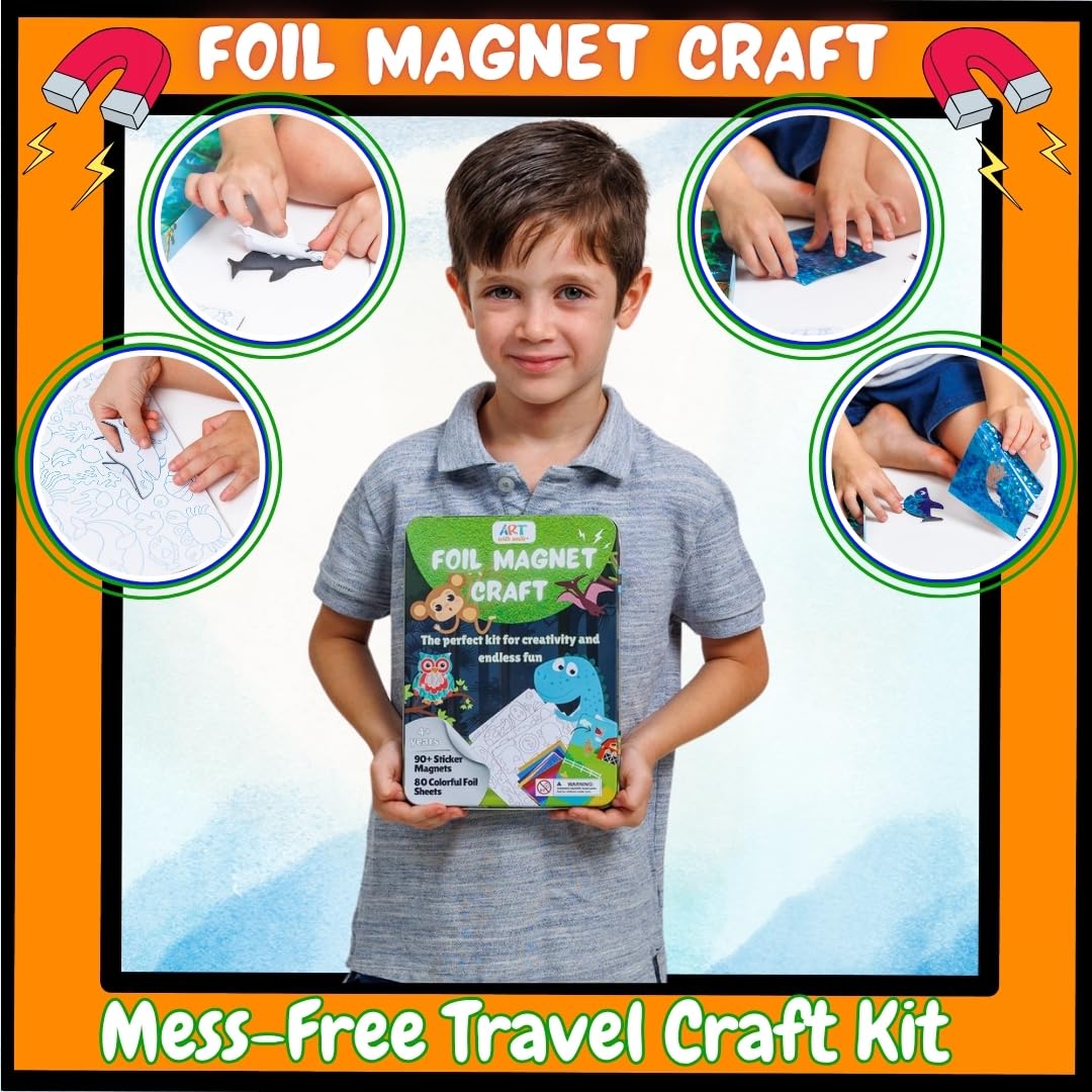 Art with Smile Foil Art Kit interchangeable backgrounds spark variety.