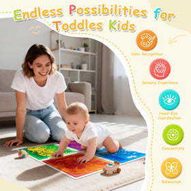 Art3d four-tile package laid flat for easy playroom setup.
