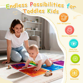 Art3d liquid floor tile with anti-slip backing for safer placement.