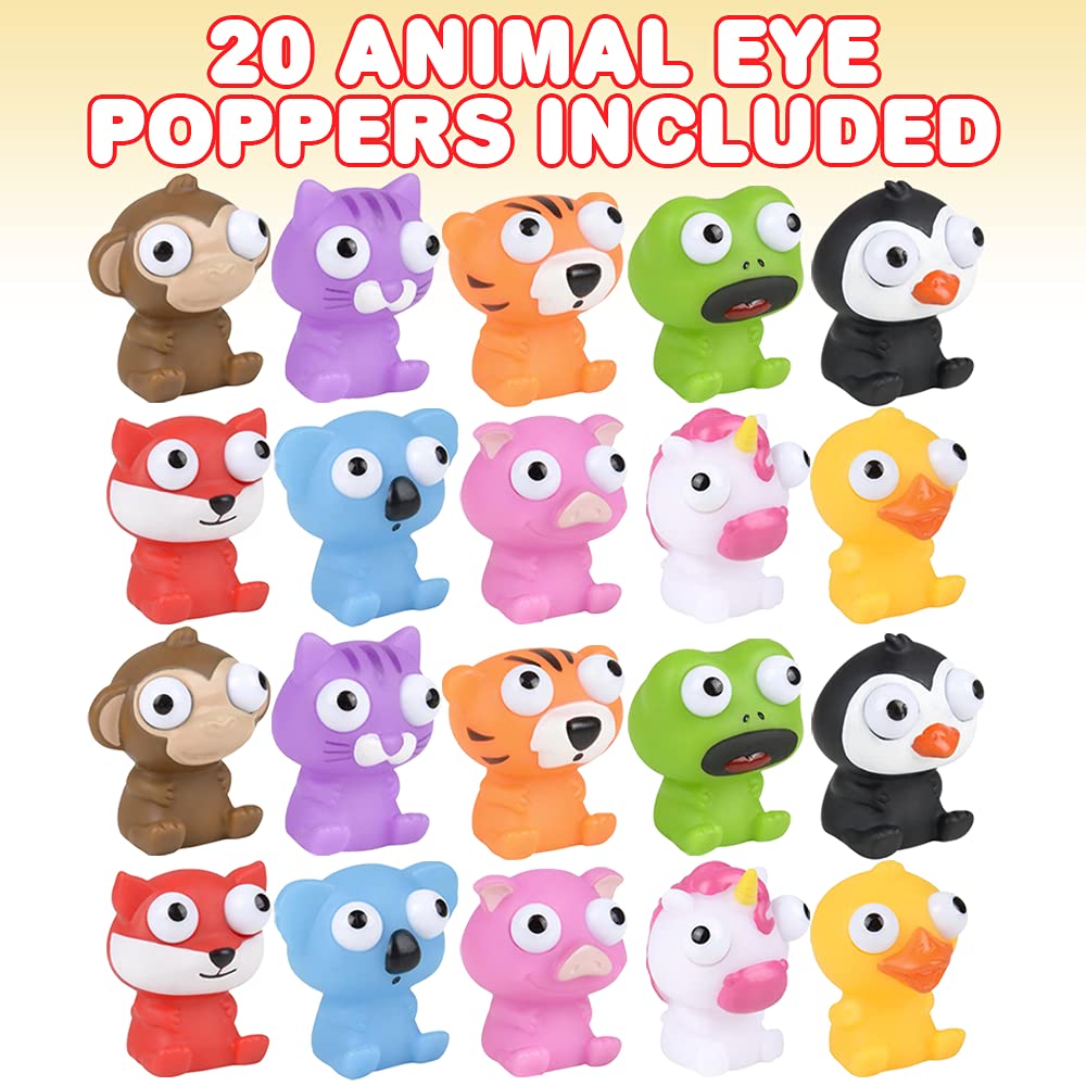 ArtCreativity 20-piece colorful animal squeezies for sensory play and focus