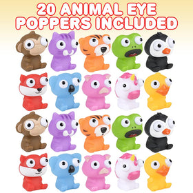 ArtCreativity 20-piece colorful animal squeezies for sensory play and focus