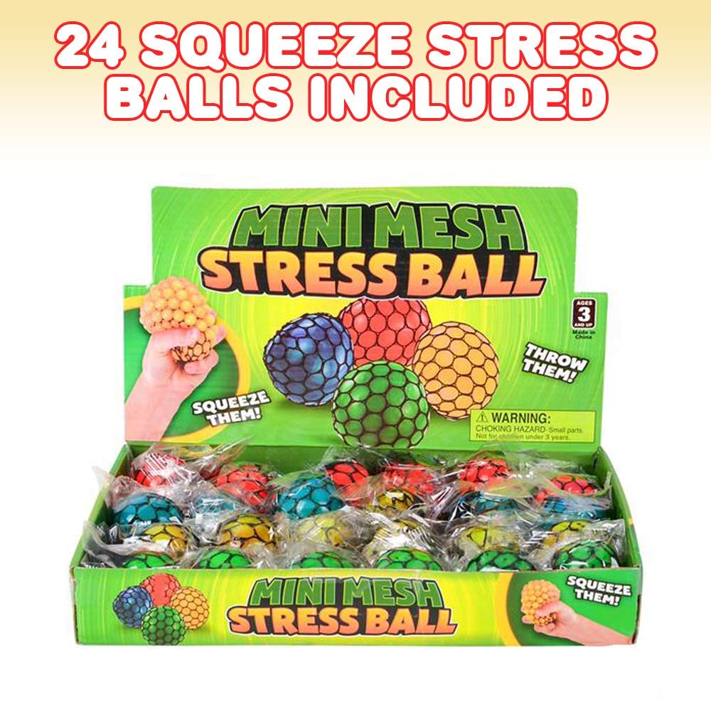 ArtCreativity 24 pack stress balls in assorted colors for classrooms