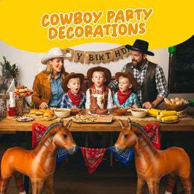 ArtCreativity brown inflatable horse as decor backdrop for Western-themed venues and events.