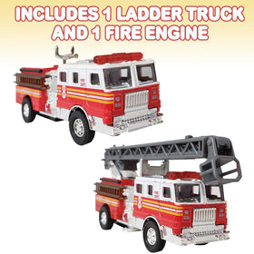 ArtCreativity 5-5-inch fire engine, durable diecast for action-ready play.