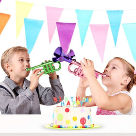 ArtCreativity 5-pack metallic trumpets offering colorful party sound