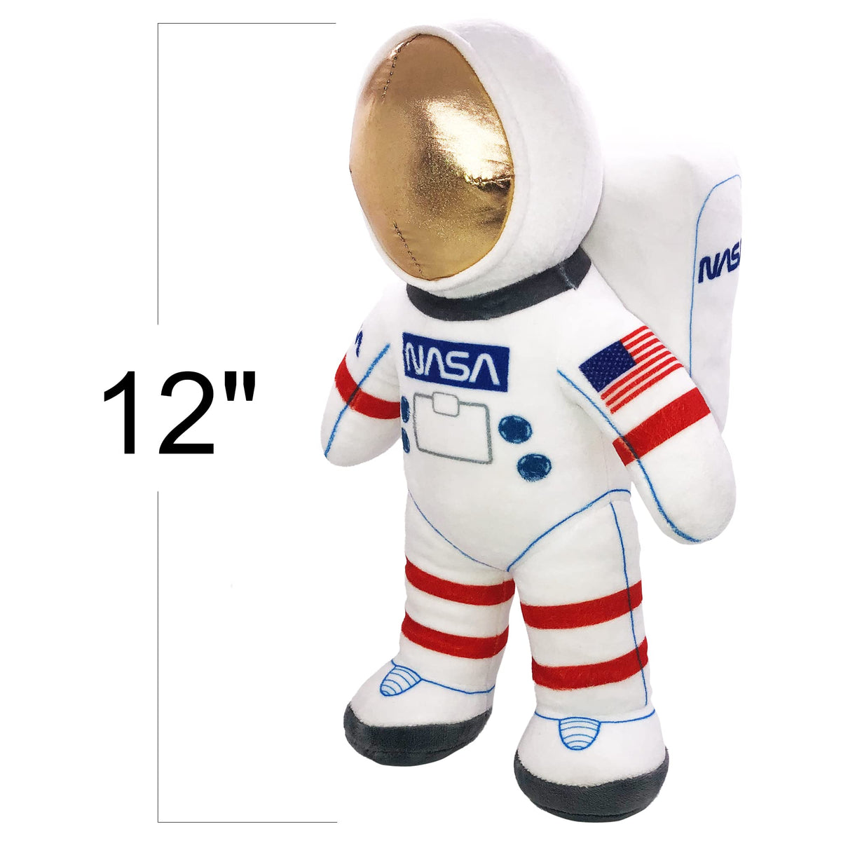 Soft 12-inch ArtCreativity astronaut invites imaginative play and cuddle time.