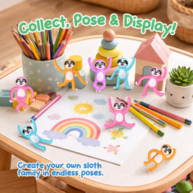 Bendable sloth figures by ArtCreativity for rewards and classroom incentives.