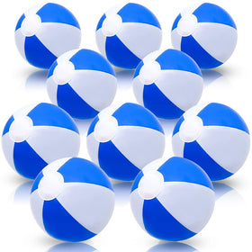 ArtCreativity blue and white beach ball for kids, ideal for pool play.