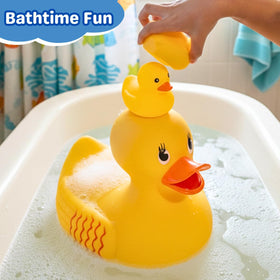 ArtCreativity yellow duck decor brightens shelves or tub corners with sunny charm.