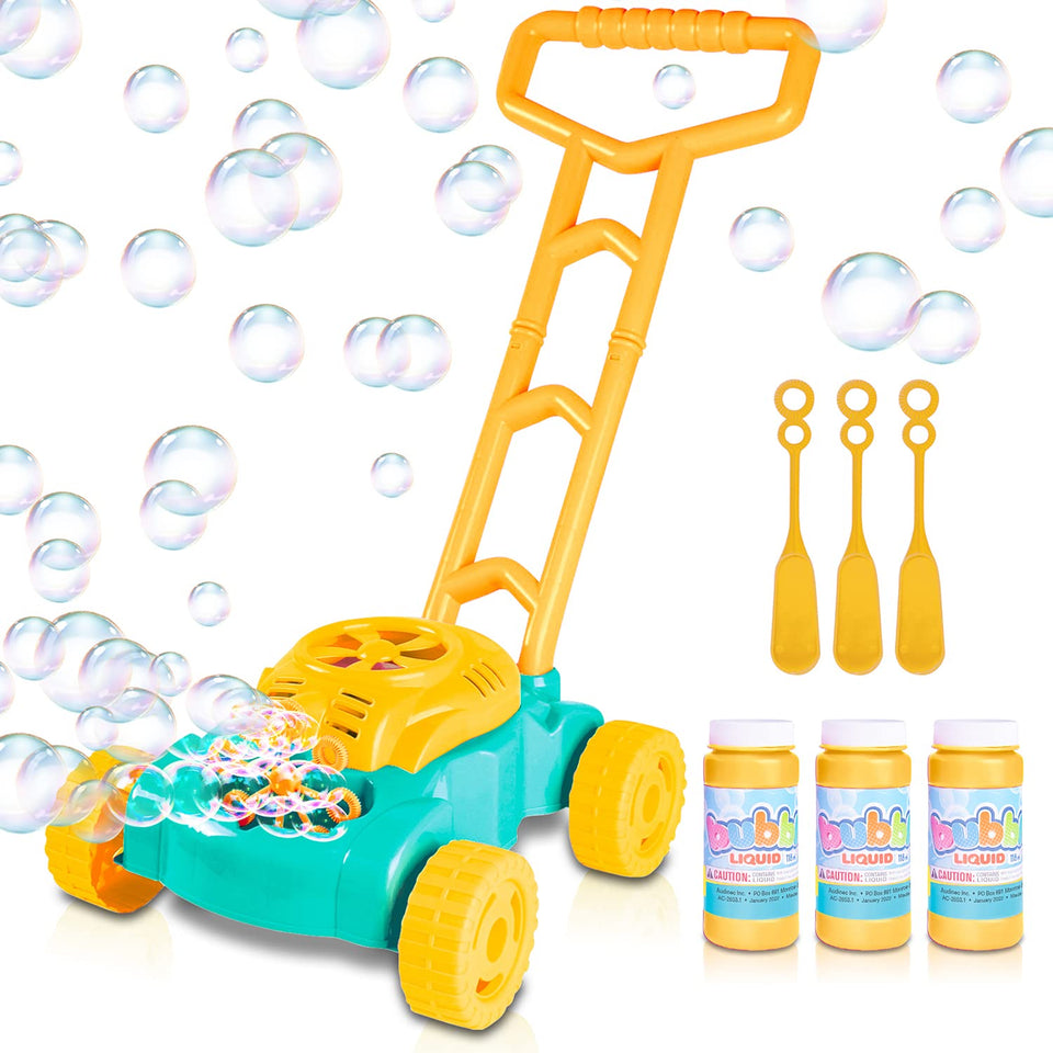 ArtCreativity Bubble Lawn Mower bottle with bubbles for outdoor play