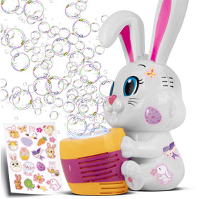 ArtCreativity Bunny Bubble Machine close-up shows the cute bunny design in action.