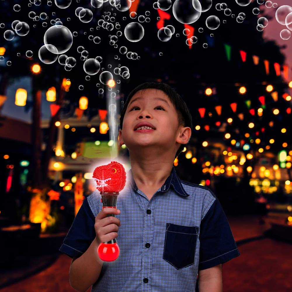 ArtCreativity bubble wand promotes active play and visual tracking as bubbles float.