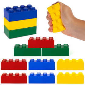 ArtCreativity building block stress toy pack—soft foam blocks for portable fidget relief.