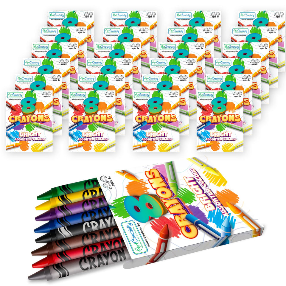 ArtCreativity bulk crayons in a 192-count box for classroom creativity.