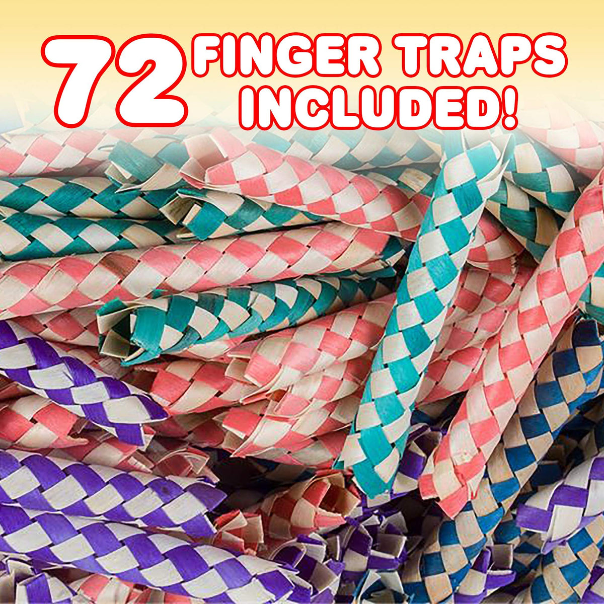 Colorful rainbow Chinese finger traps by ArtCreativity for parties
