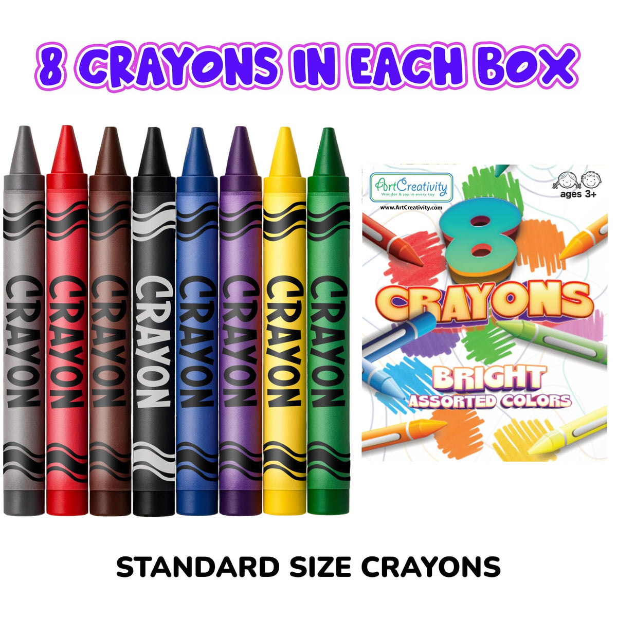 ArtCreativity non-toxic crayons ensure safe play during group art projects.