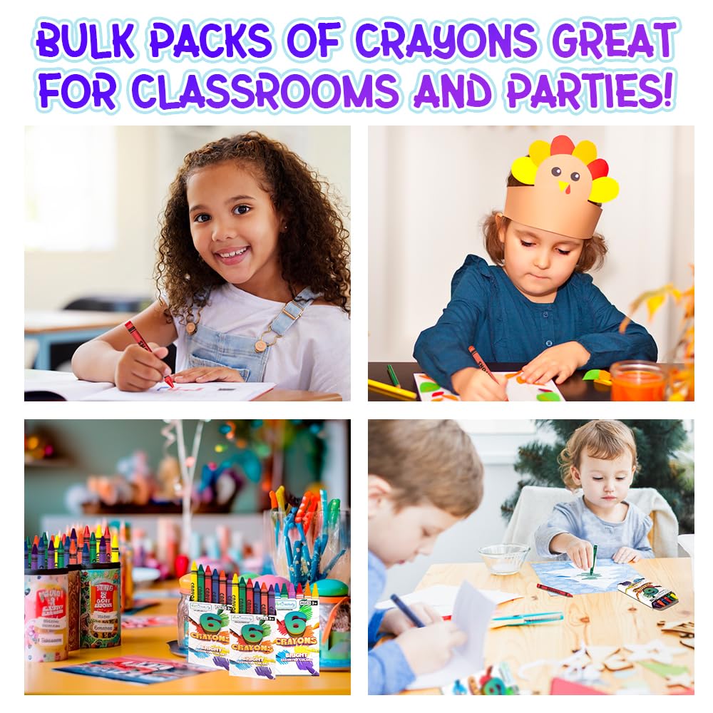 Classroom activity setup with ArtCreativity crayons in use