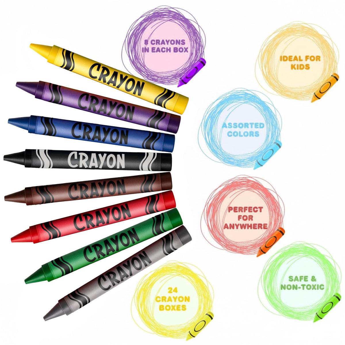 ArtCreativity classroom crayons with durable cores resist breaks during busy art centers.