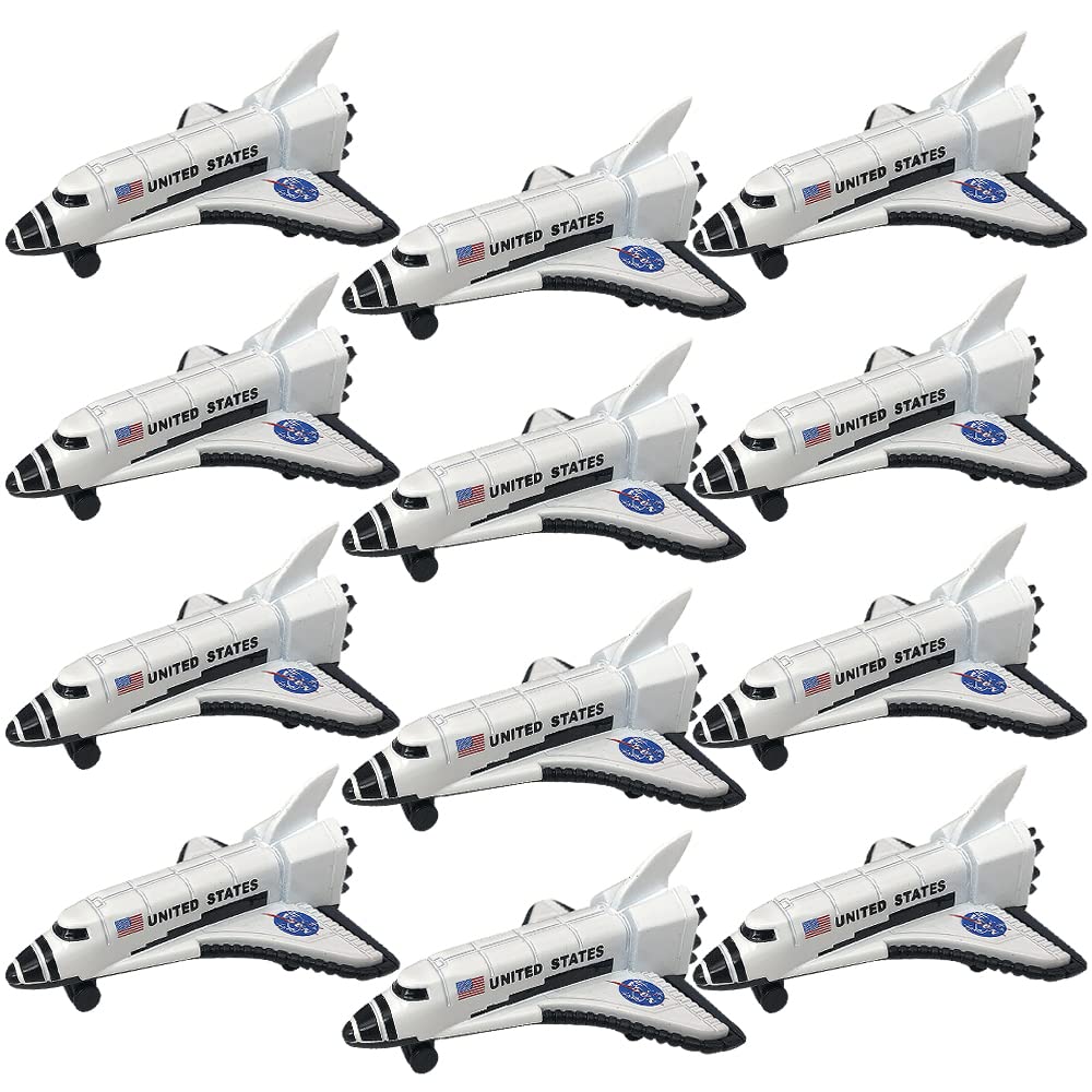 ArtCreativity diecast space shuttles 12-pack for realistic pretend play and collectability