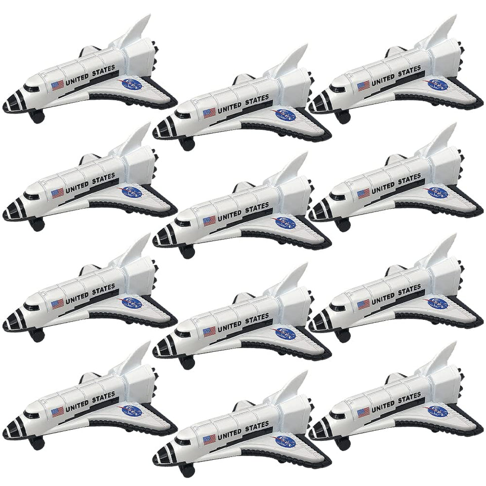 ArtCreativity diecast space shuttles 12-pack for realistic pretend play and collectability