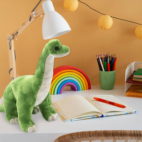 ArtCreativity brachiosaurus plush toy adds charm to a toddler's nursery shelf