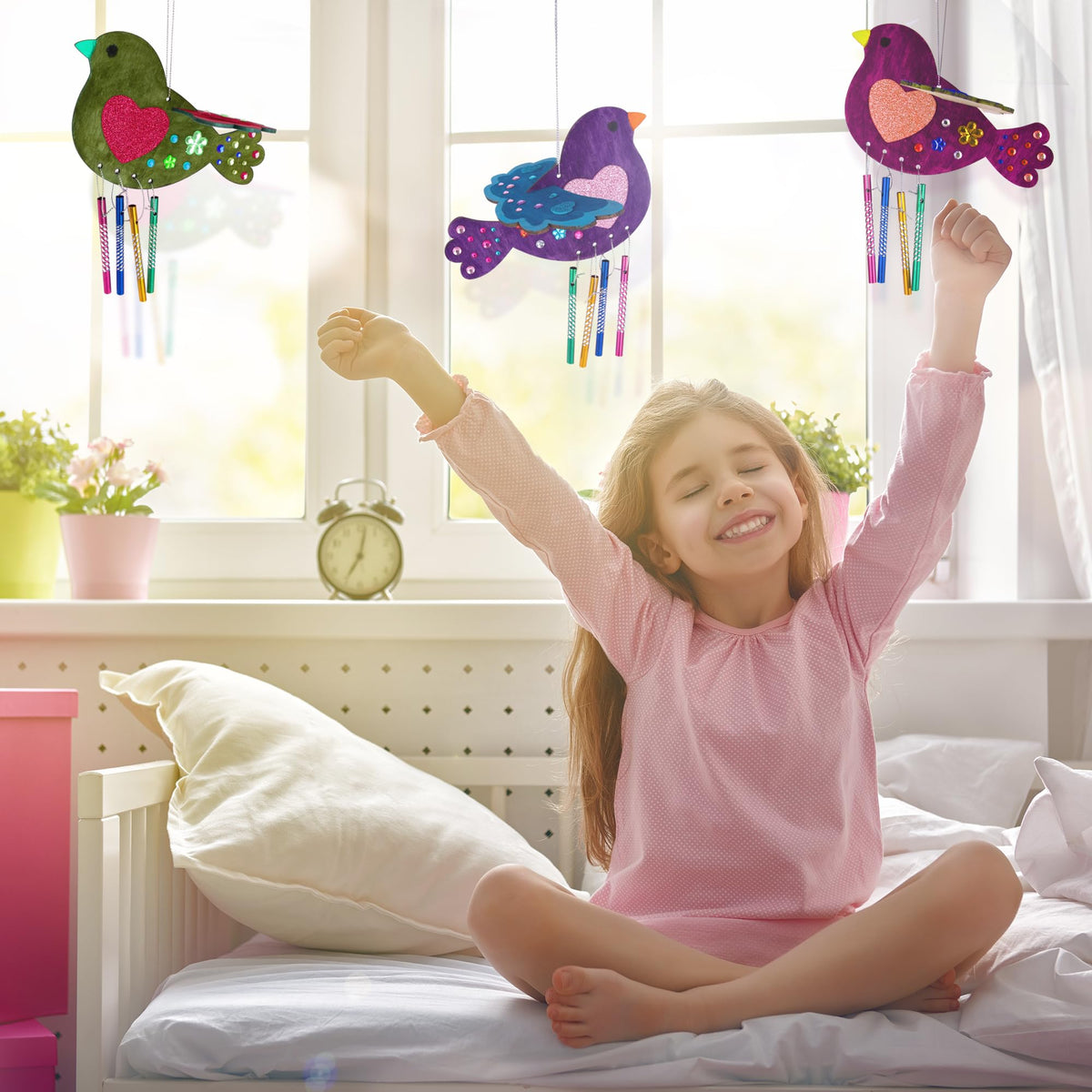 3D bird assembly in ArtCreativity wind chime kit