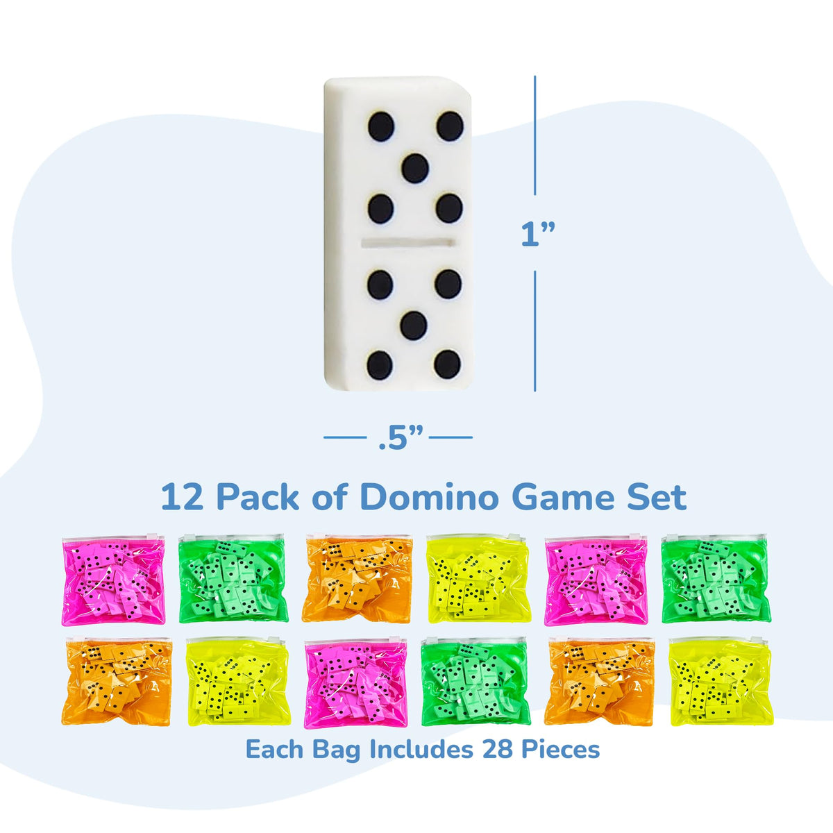 ArtCreativity domino set green bag encourages quick math practice through play.