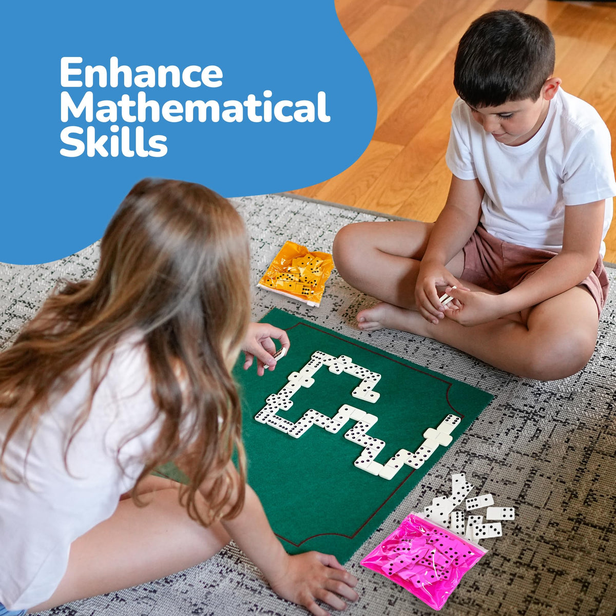 ArtCreativity domino set orange bag offers sturdy, kid-friendly storage for prizes.