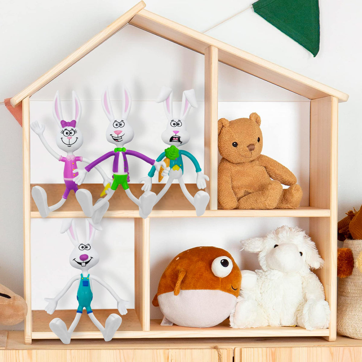 ArtCreativity Easter bunny toys fit small hands and Easter baskets, perfect gift options.