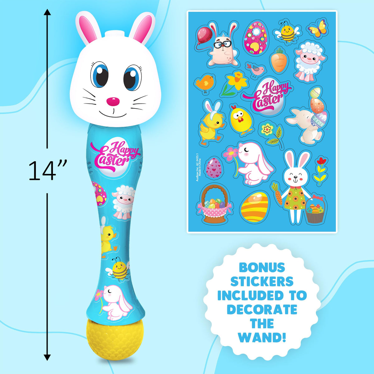 ArtCreativity Easter Bunny Bubble Wand includes three AA batteries for immediate play