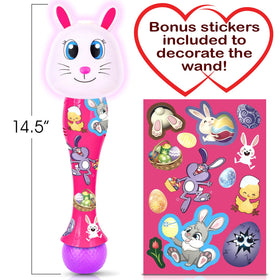 ArtCreativity Easter Bunny Bubble Wand Bubbles Top emits bubbles from the wand