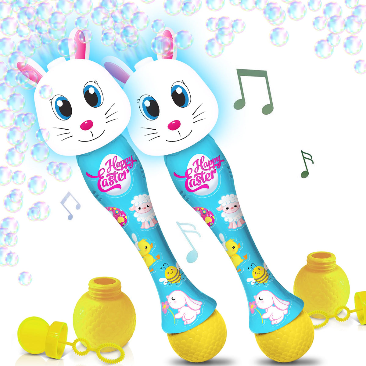 ArtCreativity Easter Bunny Bubble Wand set of two for shared outdoor fun